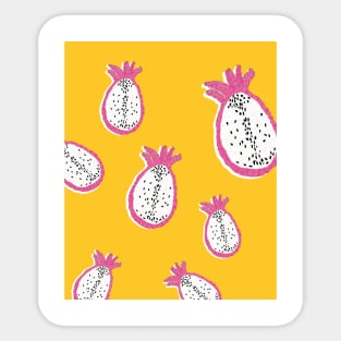 Simple Fruit fruity Dragon Fruit Summer Pattern Sticker